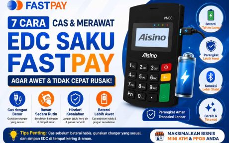 cara cas dan merawat EDC Saku Fastpay