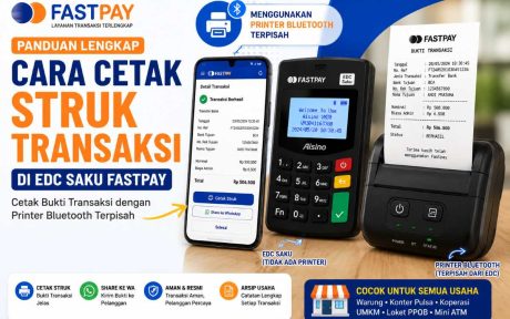cara cetak struk transaksi di EDC Saku Fastpay