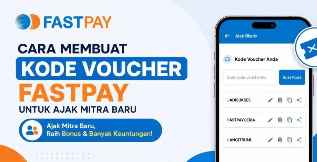cara membuat kode voucher Fastpay unik mudah diingat