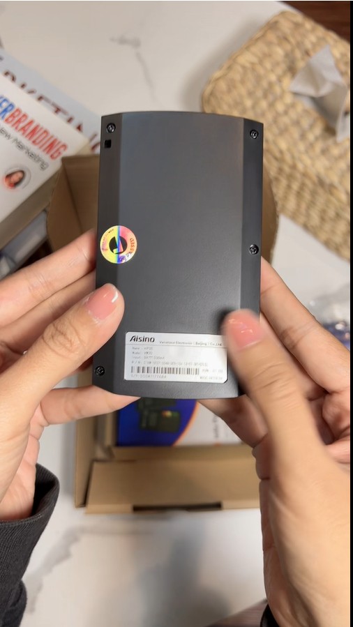 foto tampilan belakang mesin EDC saku Mini ATM Fastpay