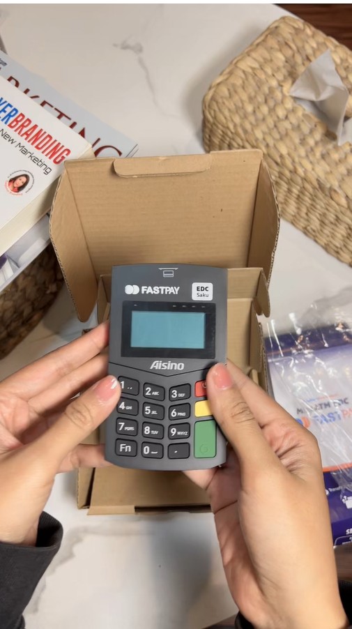 foto tampilan depan mesin EDC saku Mini ATM Fastpay