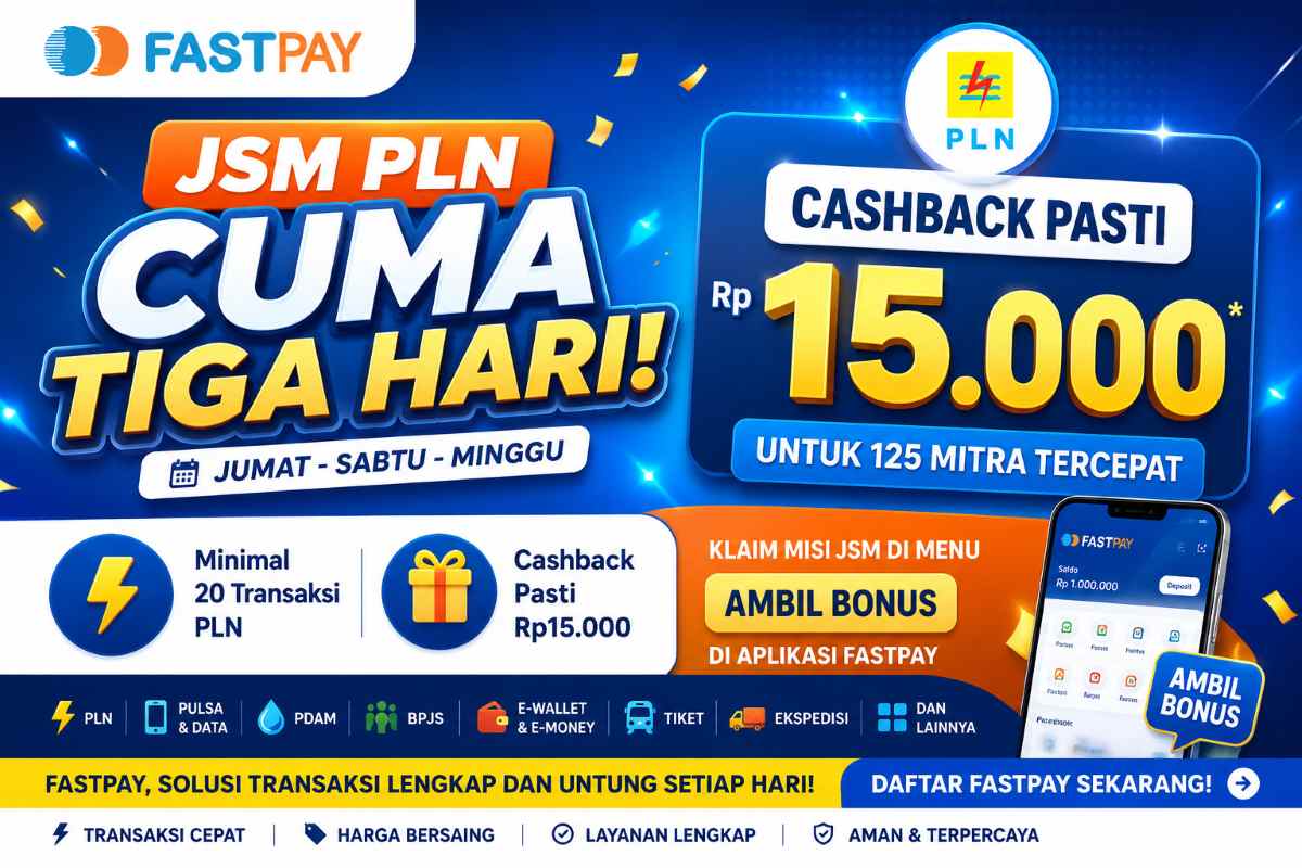 promo PLN Fastpay JSM Mei 2026