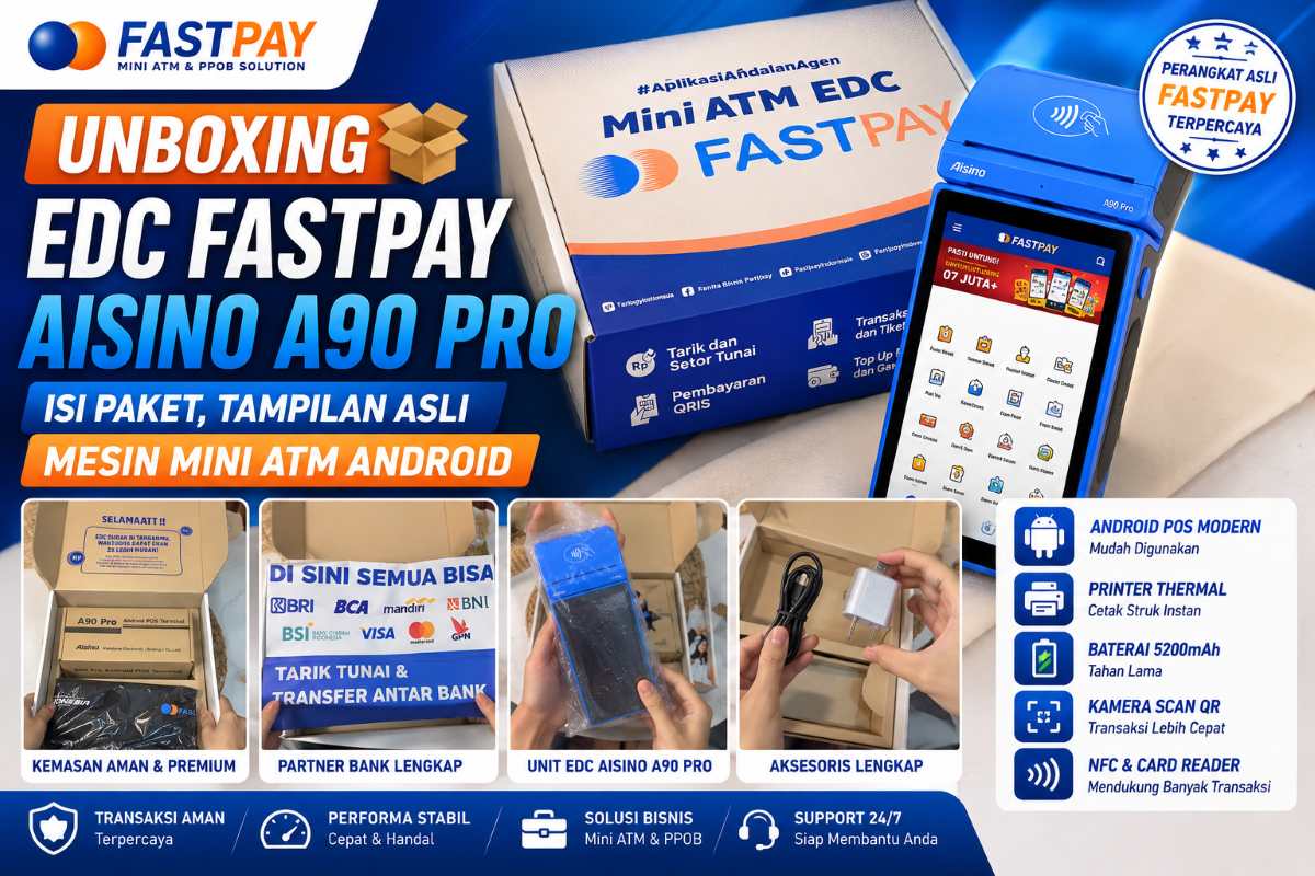 unboxing EDC Fastpay AISINO A90 Pro