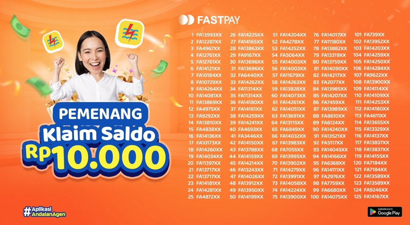 Daftar Pemenang Promo PLN Fastpay Mei 2026 125 Mitra