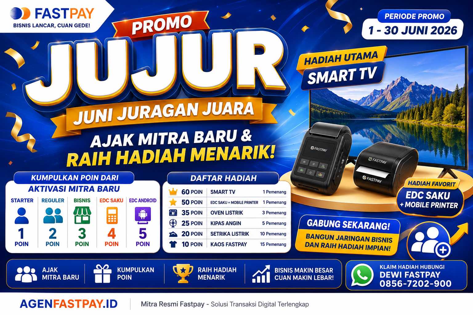 Promo JUJUR Fastpay Juni 2026: Ajak Mitra Baru