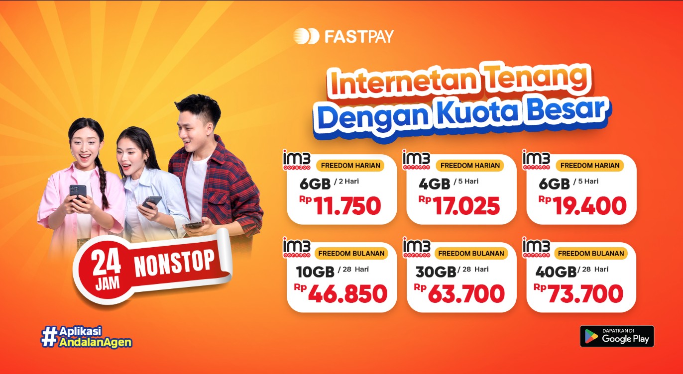 harga paket internet IM3 Fastpay 2026