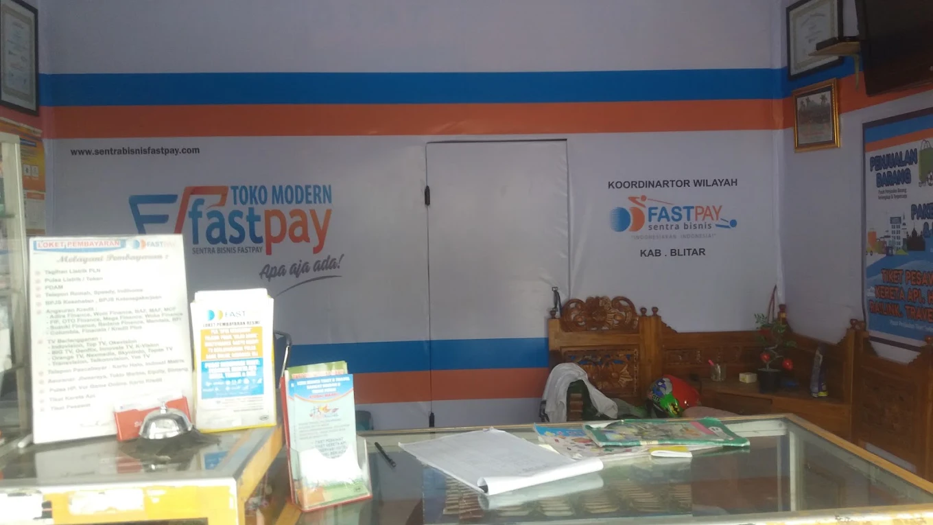 Agen Fastpay Blitar adalah mitra resmi Fastpay yang melayani transaksi PPOB, pulsa, top up e-wallet, EDC, dan mini ATM di wilayah Blitar.