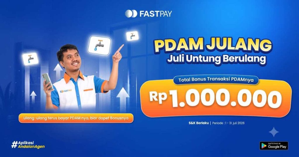 PDAM Julang Fastpay Juli 2026: Untung Berulang Rp1 Juta