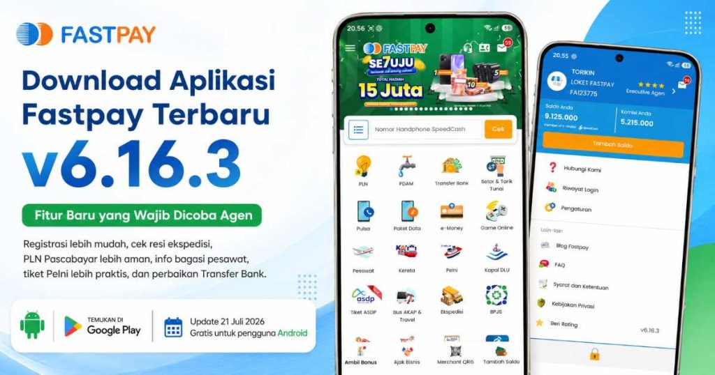 Promo pembaruan aplikasi Fastpay v6.16.3