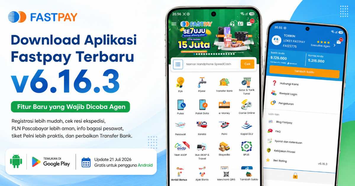 Promo pembaruan aplikasi Fastpay v6.16.3