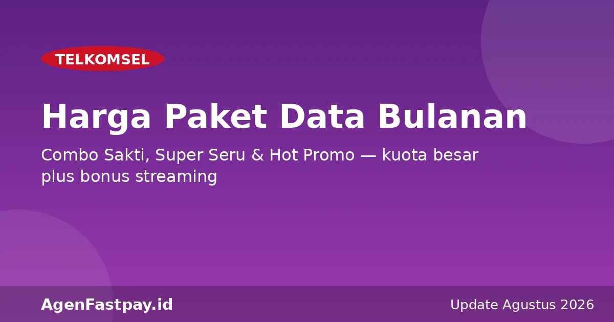 harga paket data bulanan telkomsel combo sakti super seru hot promo fastpay