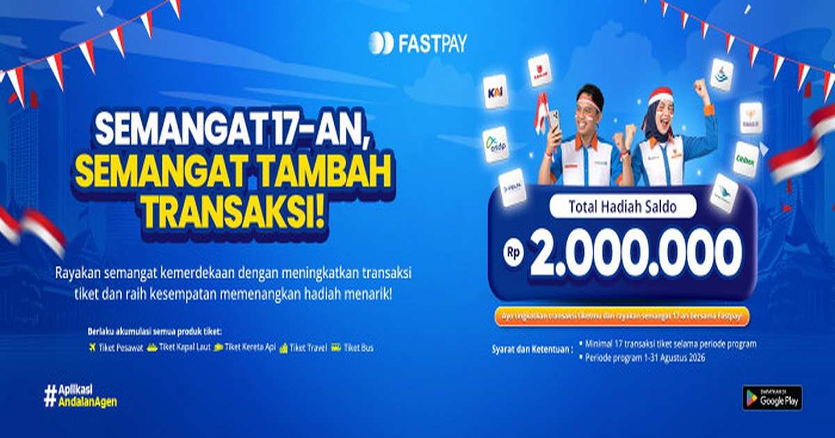 "promo tiket Fastpay Agustus 2026 Semangat 17-an
