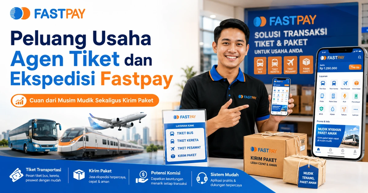 "peluang usaha agen tiket dan ekspedisi fastpay