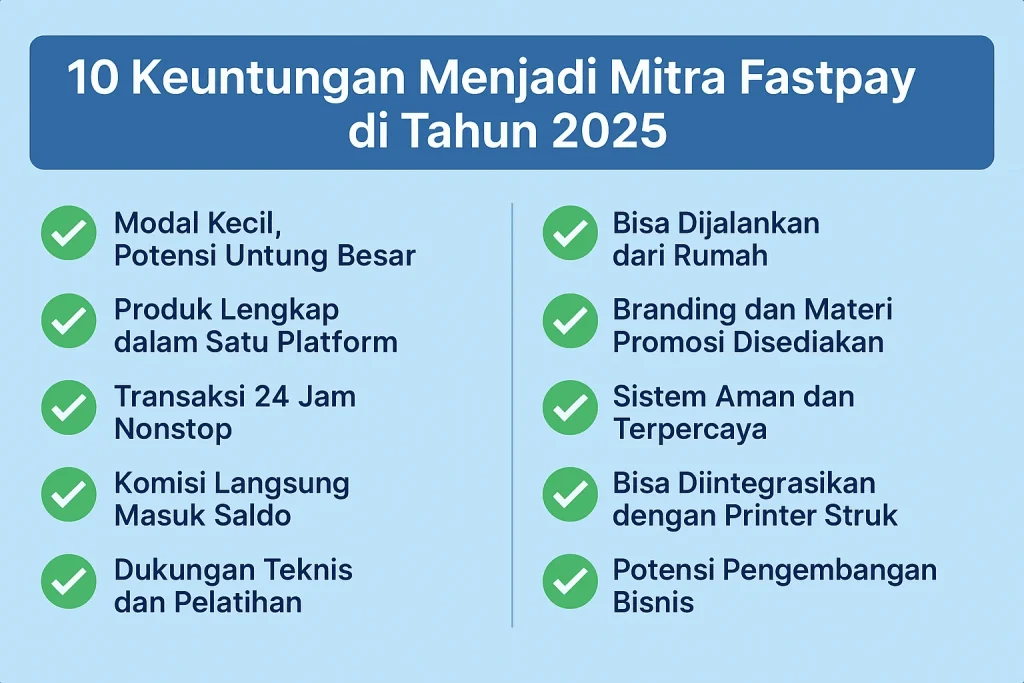 keuntungan jadi agen fastpay, bisnis PPOB fastpay