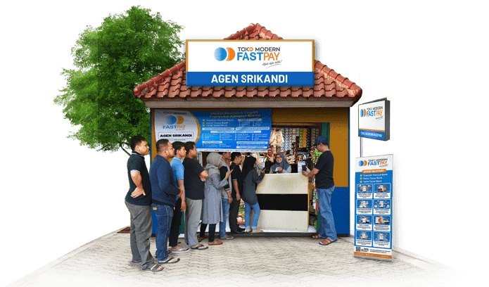 Ilustrasi cara daftar Agen Fastpay lewat loket agen terdekat