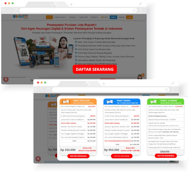Ilustrasi cara daftar Agen Fastpay lewat website